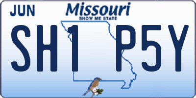 MO license plate SH1P5Y