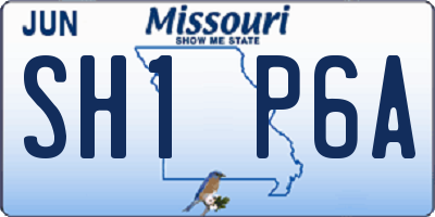 MO license plate SH1P6A
