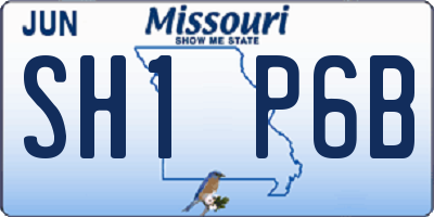 MO license plate SH1P6B