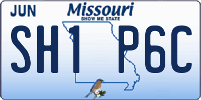 MO license plate SH1P6C