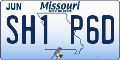 MO license plate SH1P6D