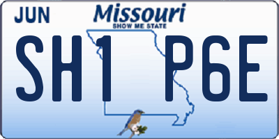 MO license plate SH1P6E