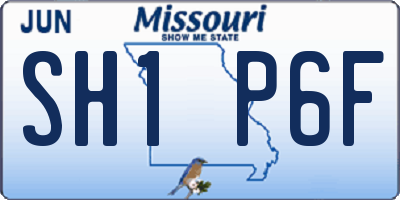 MO license plate SH1P6F