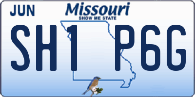 MO license plate SH1P6G