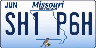 MO license plate SH1P6H