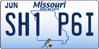 MO license plate SH1P6I