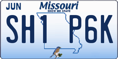 MO license plate SH1P6K