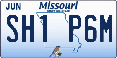 MO license plate SH1P6M