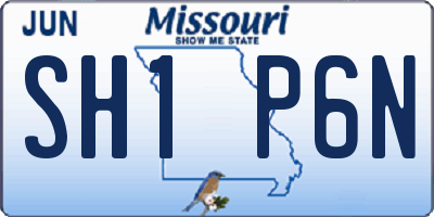 MO license plate SH1P6N