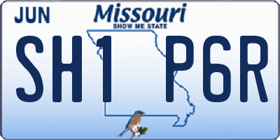 MO license plate SH1P6R