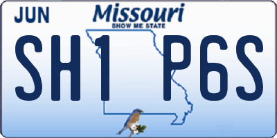 MO license plate SH1P6S