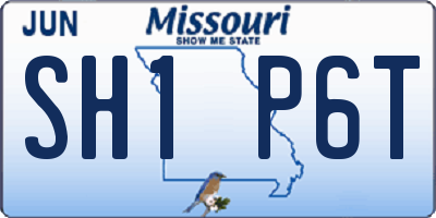 MO license plate SH1P6T