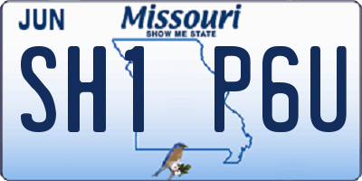 MO license plate SH1P6U