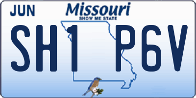 MO license plate SH1P6V