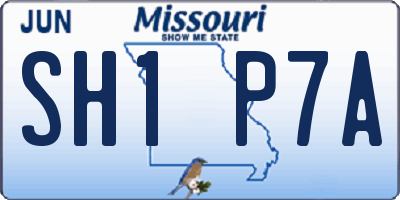 MO license plate SH1P7A
