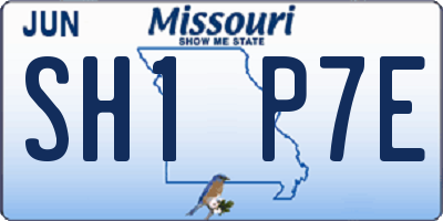 MO license plate SH1P7E