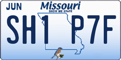 MO license plate SH1P7F