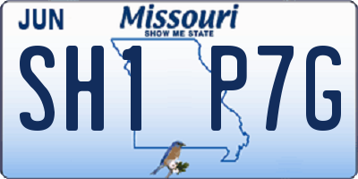 MO license plate SH1P7G