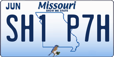 MO license plate SH1P7H