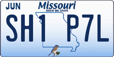 MO license plate SH1P7L