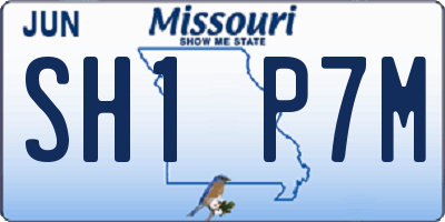 MO license plate SH1P7M