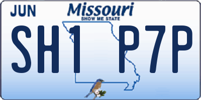 MO license plate SH1P7P