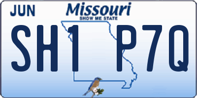 MO license plate SH1P7Q