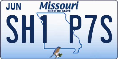 MO license plate SH1P7S