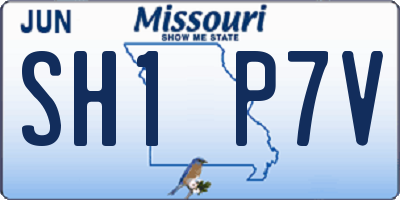 MO license plate SH1P7V