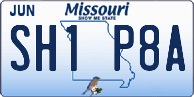 MO license plate SH1P8A