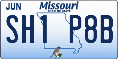 MO license plate SH1P8B