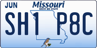 MO license plate SH1P8C