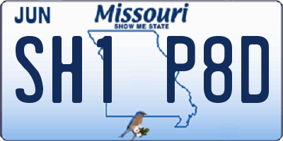 MO license plate SH1P8D