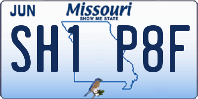 MO license plate SH1P8F