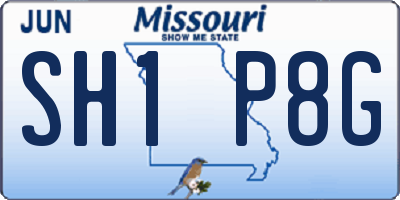 MO license plate SH1P8G
