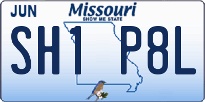 MO license plate SH1P8L