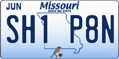 MO license plate SH1P8N