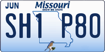MO license plate SH1P8O
