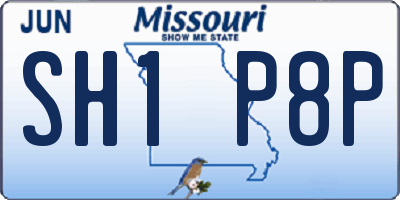 MO license plate SH1P8P