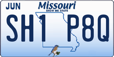 MO license plate SH1P8Q