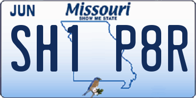 MO license plate SH1P8R