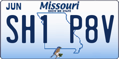 MO license plate SH1P8V