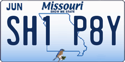 MO license plate SH1P8Y