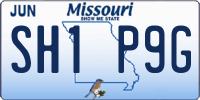 MO license plate SH1P9G