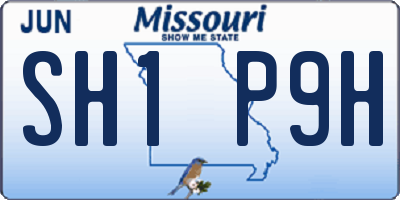 MO license plate SH1P9H