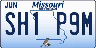 MO license plate SH1P9M