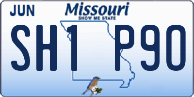 MO license plate SH1P9O