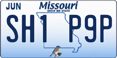 MO license plate SH1P9P