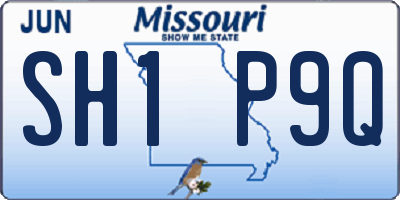 MO license plate SH1P9Q