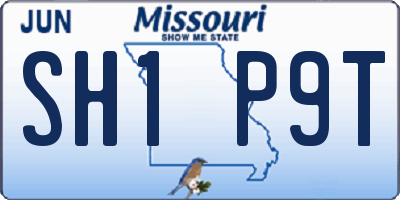 MO license plate SH1P9T